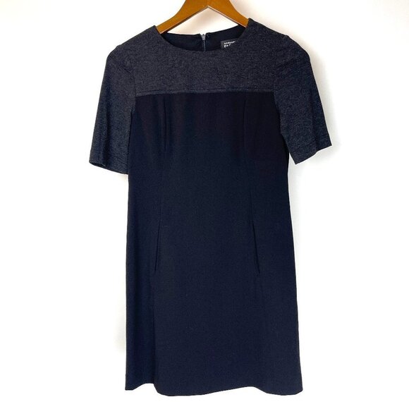 Adrianna Papell 3/4 Sleeve Pocket Colorblock Dress 4 Petite - Picture 1 of 5